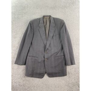 Ermenegildo Zegna Blazer 46 L Gray Wool Striped Luxury Harry Rosen Designer *